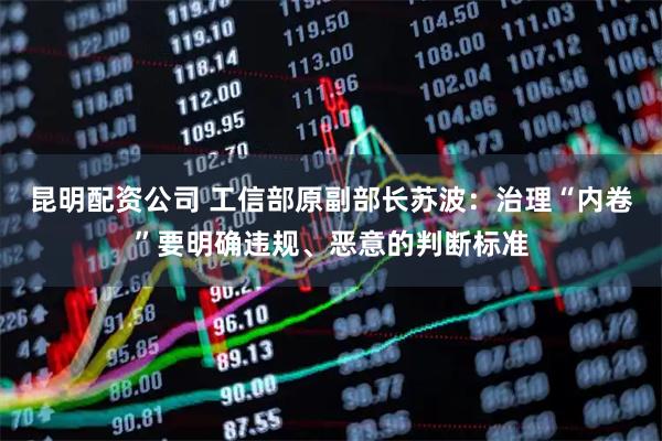 昆明配资公司 工信部原副部长苏波：治理“内卷”要明确违规、恶意的判断标准