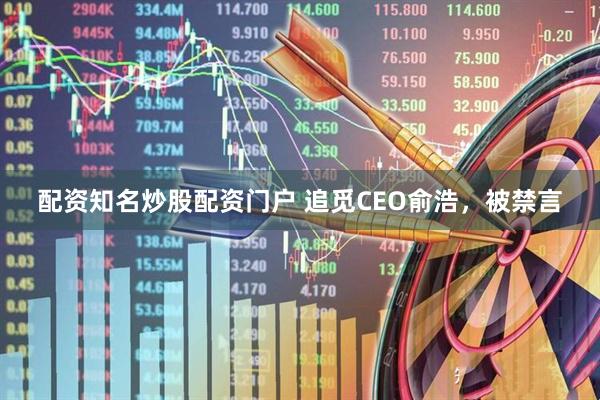 配资知名炒股配资门户 追觅CEO俞浩，被禁言